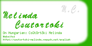melinda csutortoki business card